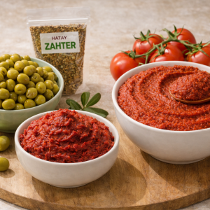 hatay kahvaltı paketi zeytin domates salçası biber salçası seti